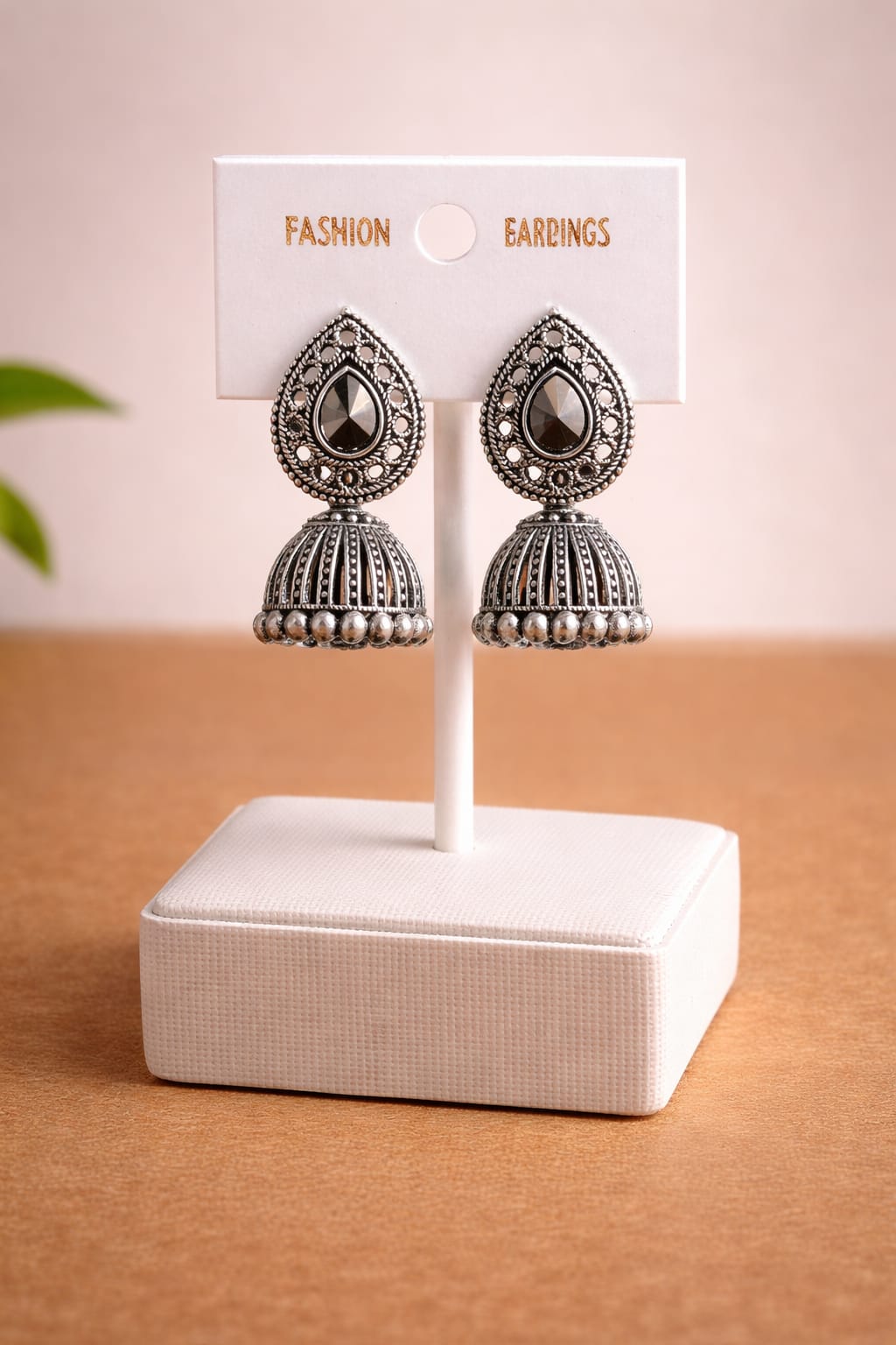 9 Pair Silver Oxidised Jhumkha Earrings Combo