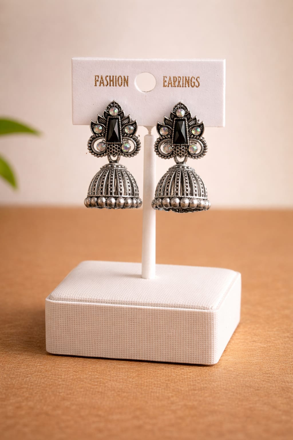 9 Pair Silver Oxidised Jhumkha Earrings Combo