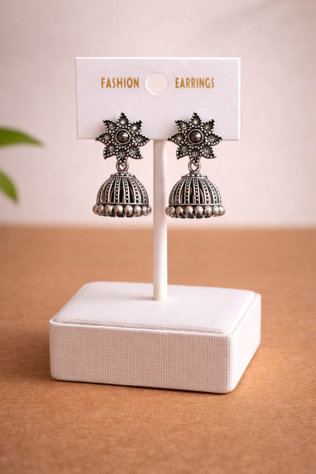 9 Pair Silver Oxidised Jhumkha Earrings Combo